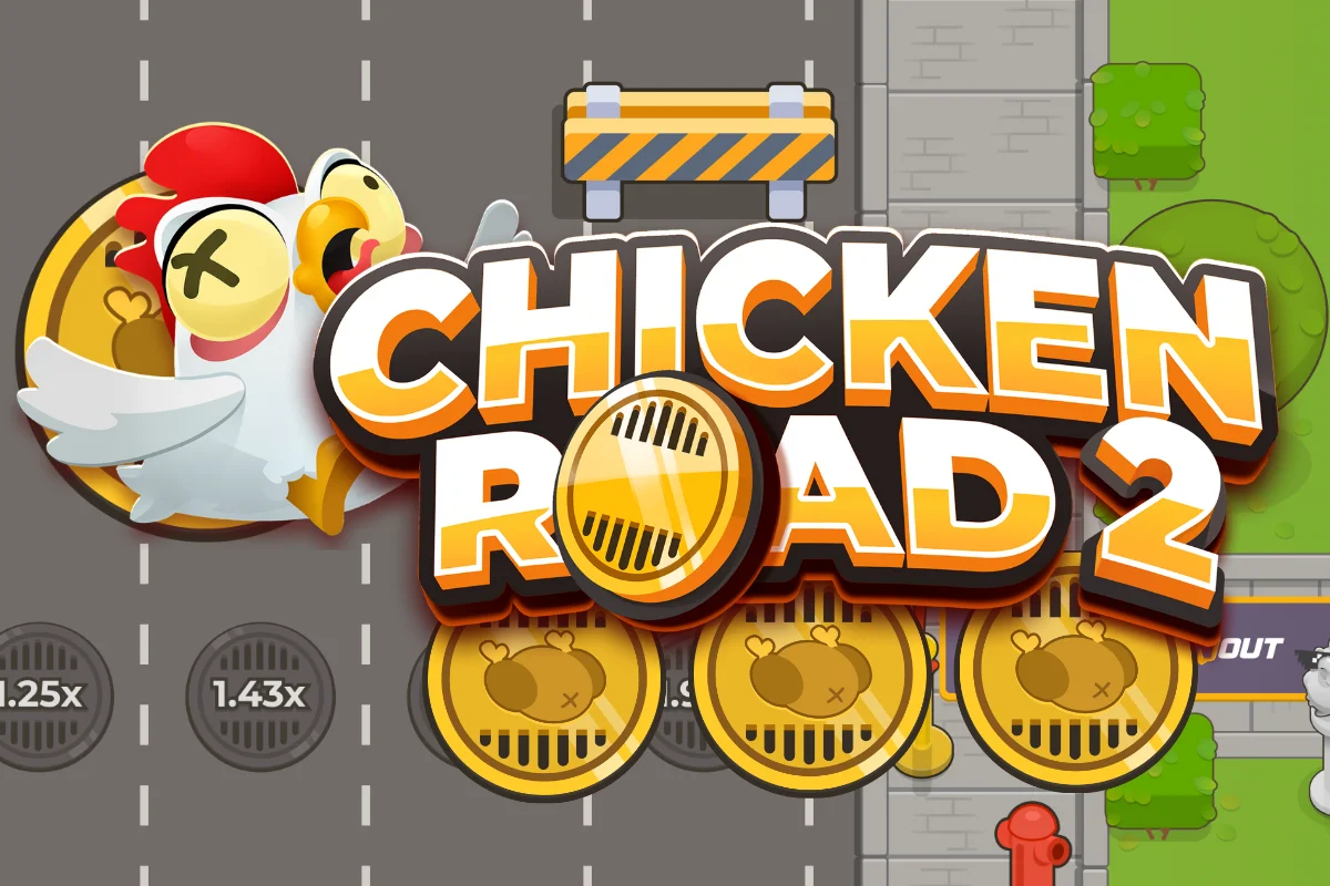 Schermata di gioco principale Chicken Road 2 con pollo e autostrada