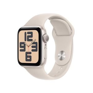 Apple Watch SE (2ª generazione, 2023) GPS 40 mm Smartwatch con cassa in alluminio color galassia e Cinturino Sport galassia - S/M. Fitness tracker, monitoraggio del sonno, Rilevamento incidenti
