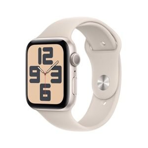 Apple Watch SE (2ª generazione, 2023) GPS 44 mm Smartwatch con cassa in alluminio color galassia e Cinturino Sport galassia - S/M. Fitness tracker, monitoraggio del sonno, Rilevamento incidenti
