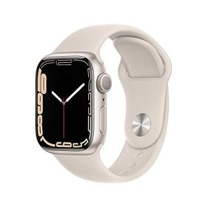 Apple Watch Series 7 (GPS, 41mm) Smartwatch con cassa in alluminio color galassia con Cinturino Sport color galassia - Regular Fitness tracker, app Livelli O₂, resistente all’acqua