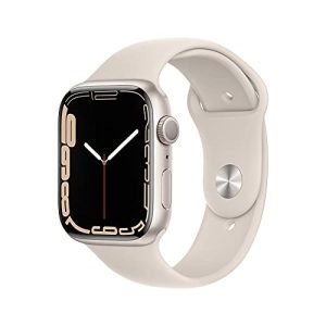 Apple Watch Series 7 (GPS, 45mm) Smartwatch con cassa in alluminio color galassia con Cinturino Sport color galassia - Regular Fitness tracker, app Livelli O₂, resistente all’acqua