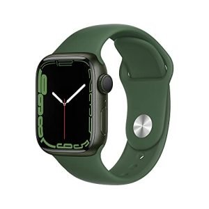 Apple Watch Series 7 (GPS, 41mm) Smartwatch con cassa in alluminio verde con Cinturino Sport color trifoglio - Regular Fitness tracker, app Livelli O₂, resistente all’acqua