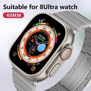 Per Apple Watch Ultra 49 mm cinturino in acciaio titanio S8 S7 SE S6 S5 38-45 mm