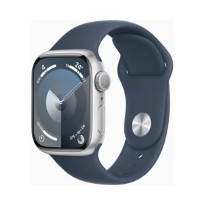 Apple Watch (Serie 9 2023) Gps 41mm Cassa Alluminio Argento με Cinturino Sport M/L...