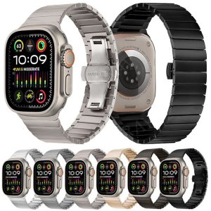 Cinturino Titanio per Apple Watch Ultra 2 49mm 10 9 8 7 6 5 SE Cinturino Metallo Bracciale